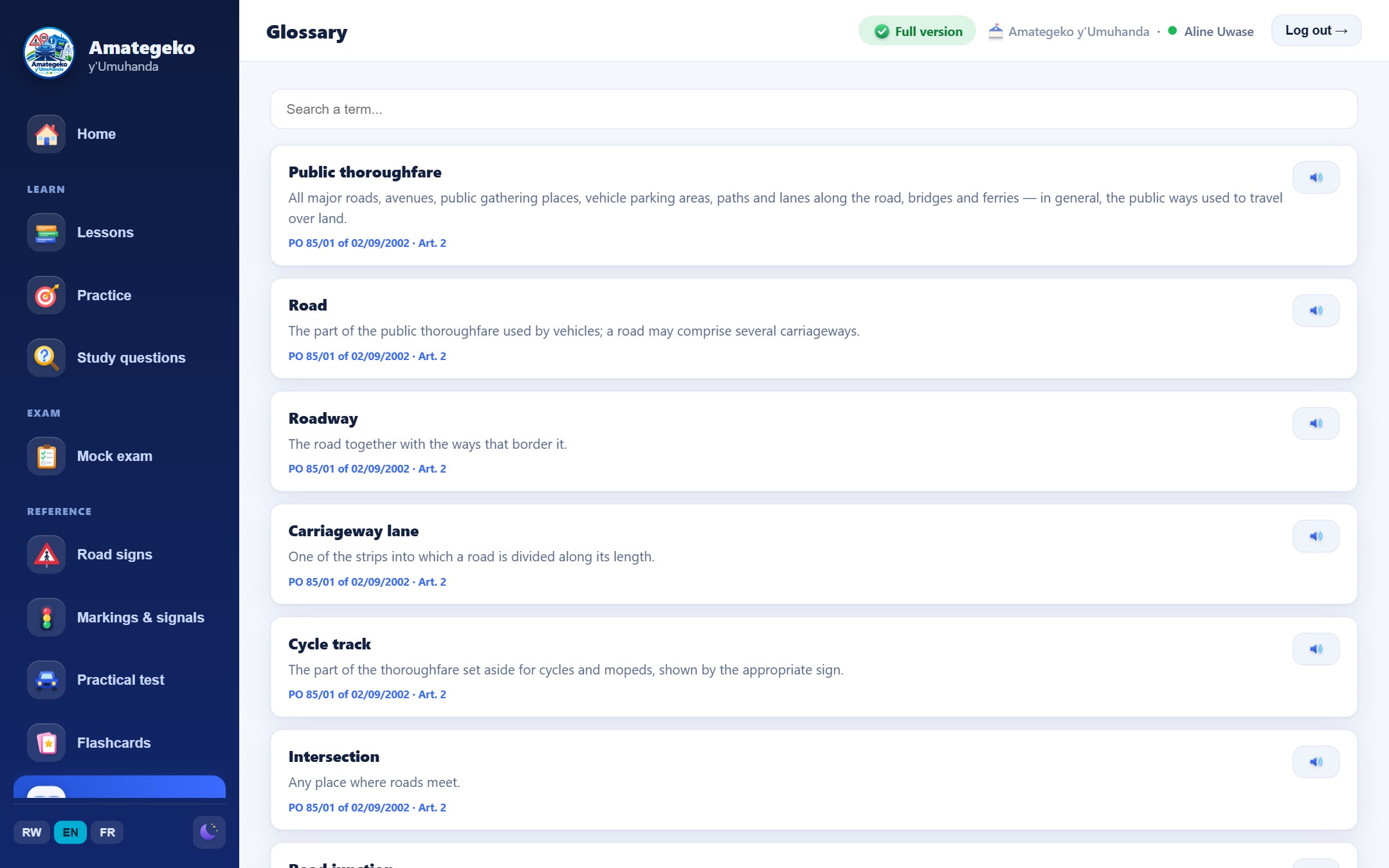 Glossary