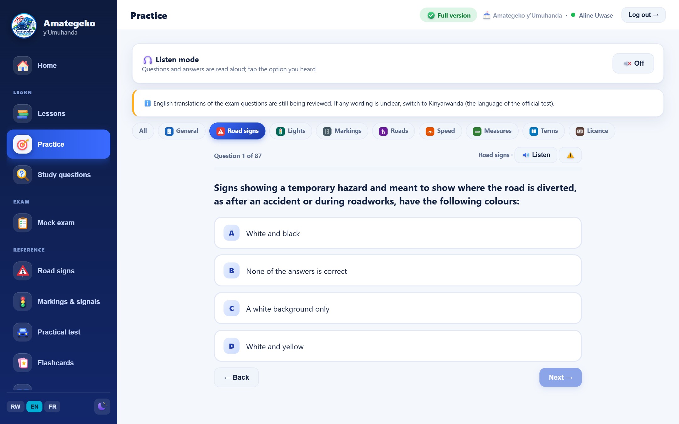 Practice by topic