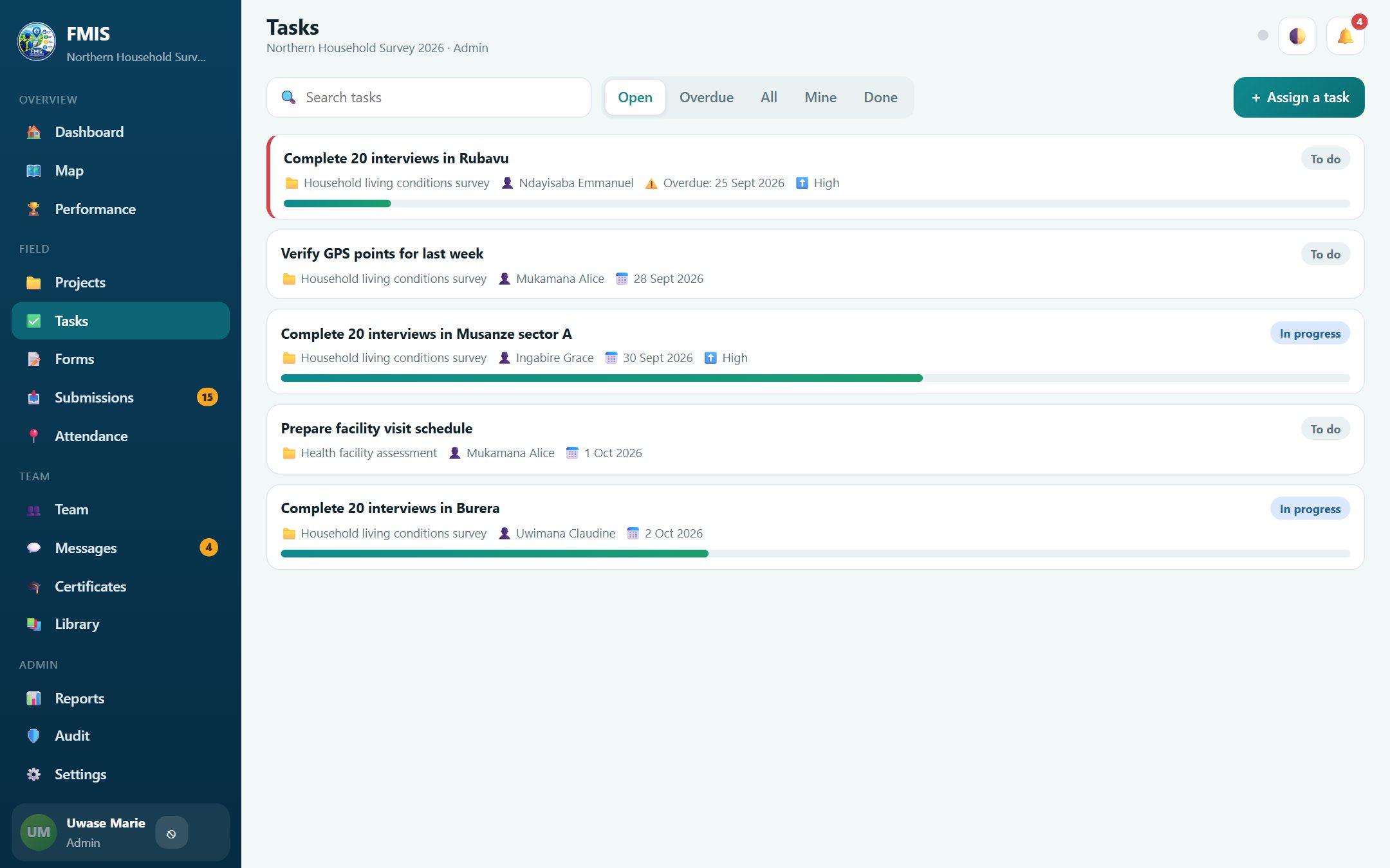 Tasks and follow-up