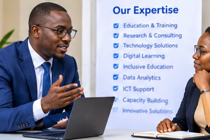 A consultant advising a client at a desk
